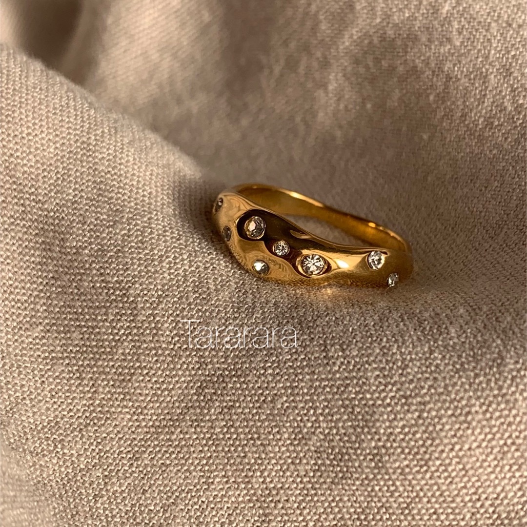 ●stainless Czhalfeternity ring●金属アレルギー対応 レディースのアクセサリー(リング(指輪))の商品写真