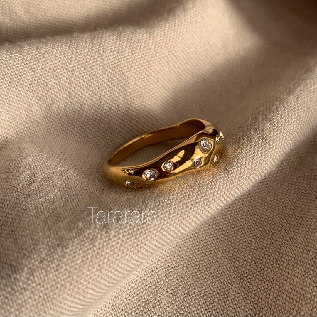 ●stainless Czhalfeternity ring●金属アレルギー対応 レディースのアクセサリー(リング(指輪))の商品写真