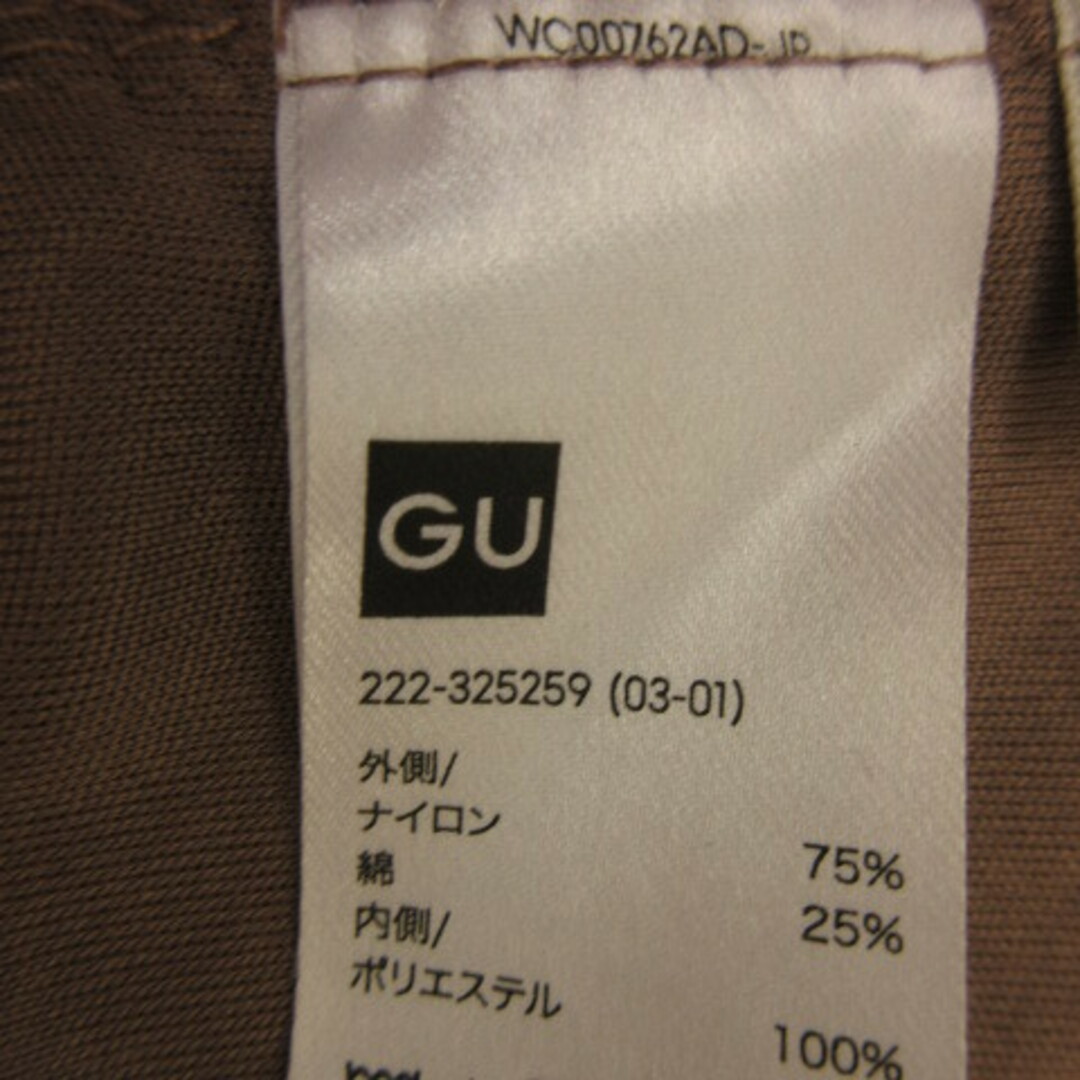 GU(ジーユー)のジーユー GU レースタイトスカート 膝丈 茶 L *T696 レディースのスカート(ひざ丈スカート)の商品写真