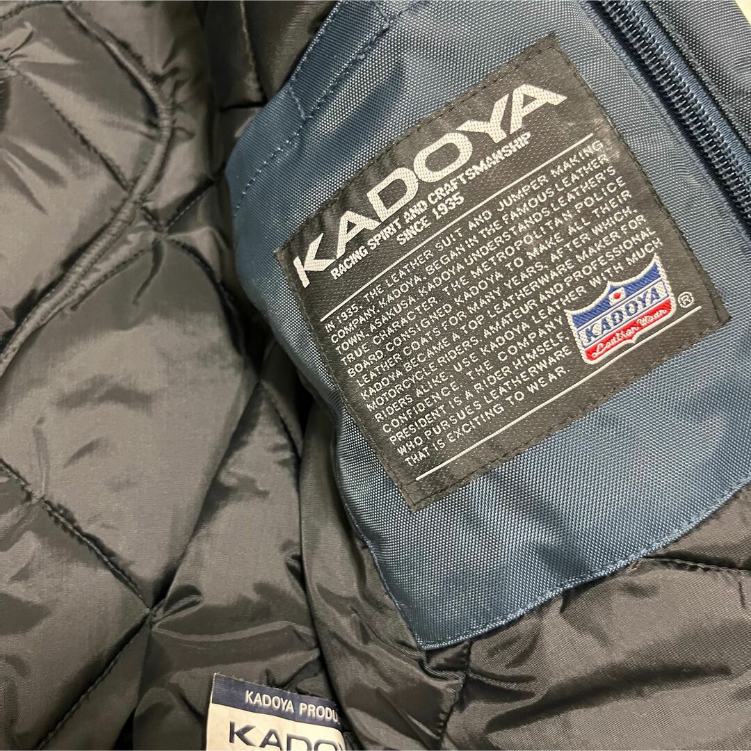 KADOYA(カドヤ)のKADOYA カドヤ バイクジャケット レザーベスト 中綿 ナイロン 編み込み 自動車/バイクのバイク(装備/装具)の商品写真