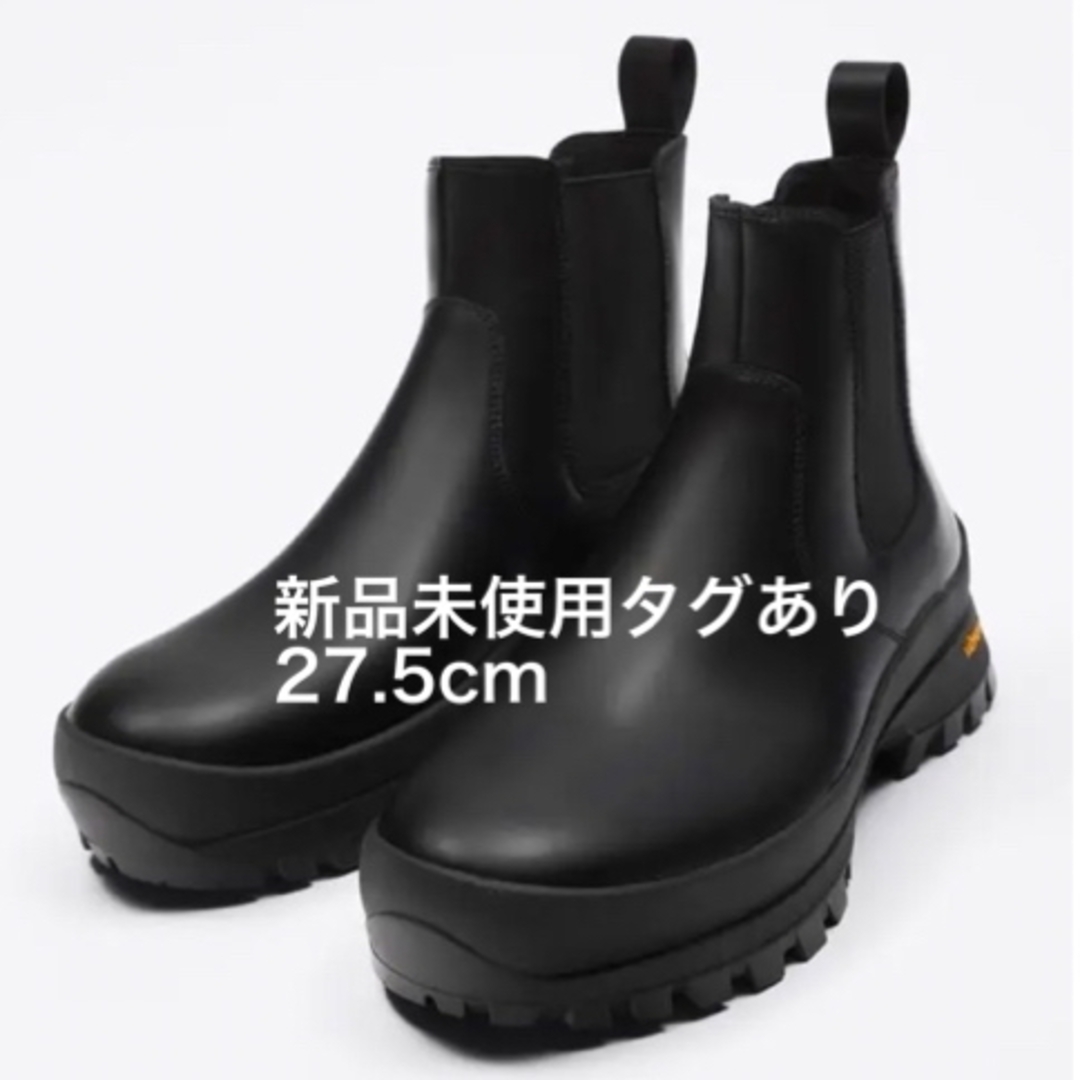 ZARA Vibram レザーチェルシーアンクルブーツ　ビブラム　サイズ   フリマアプリ ラクマ