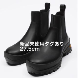 ZARA VIBRAM® レザー チェルシーアンクルブーツ