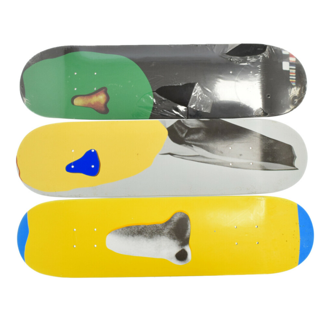 SUPREME シュプリーム 10AW John Baldessari Skateboard Deck ジョンバルデッサリ スケートボード 3枚セット ホワイト/ネイビー/ブラック805センチ横幅