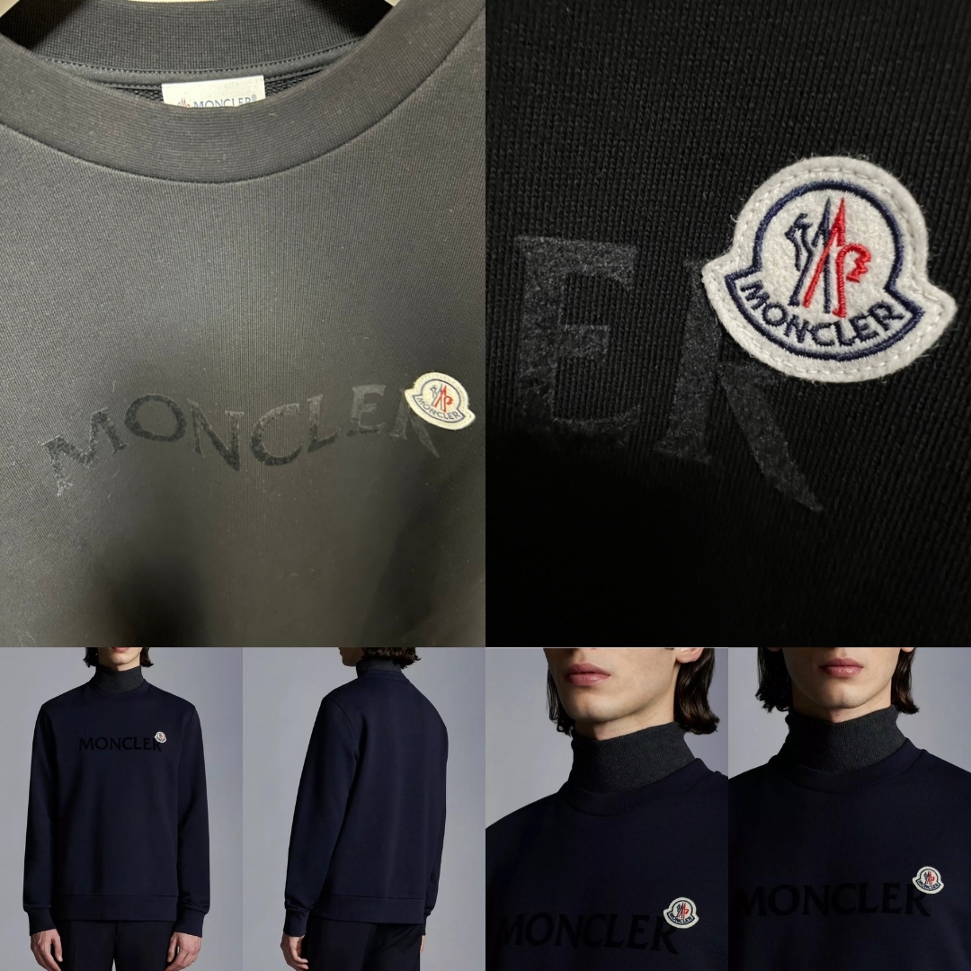 ☆未使用・本物保証☆ MONCLER レタリングロゴ スウェット XL ブラック