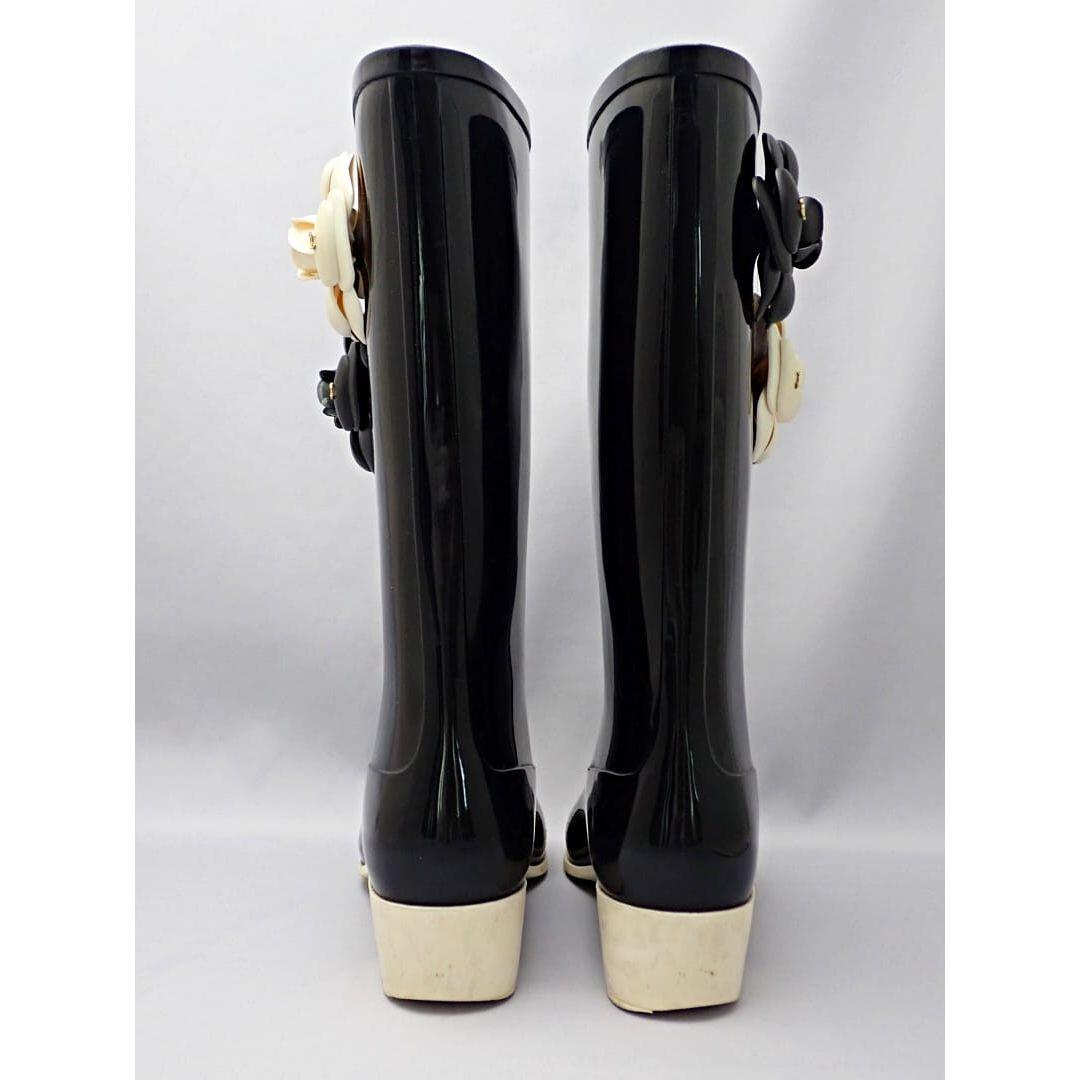 CHANEL - シャネル レインブーツ 37 カメリア 中古B+の通販 by 大信質