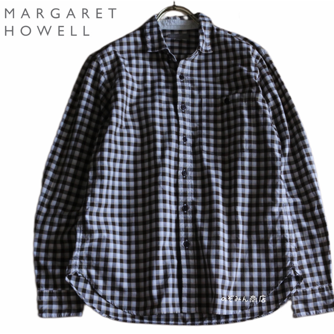 MARGARET HOWELL(マーガレットハウエル)の【MARGARET HOWELL】長袖シャツ　ギンガムチェック　ポケット　緑★ メンズのトップス(シャツ)の商品写真