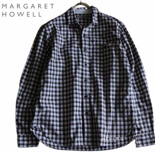 マーガレットハウエル(MARGARET HOWELL)の【MARGARET HOWELL】長袖シャツ　ギンガムチェック　ポケット　緑★(シャツ)