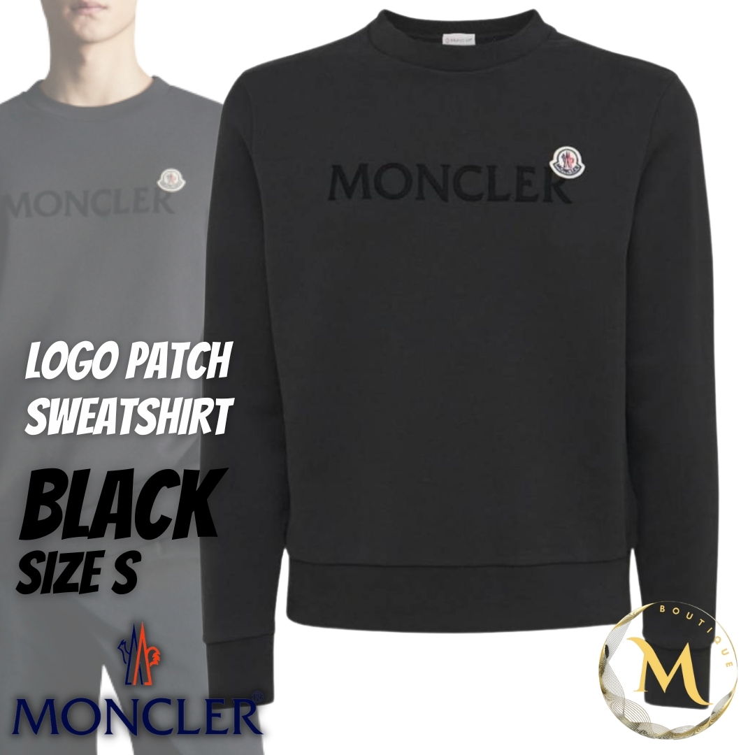 ☆未使用・本物保証☆MONCLER レタリングロゴ スウェット S ブラック