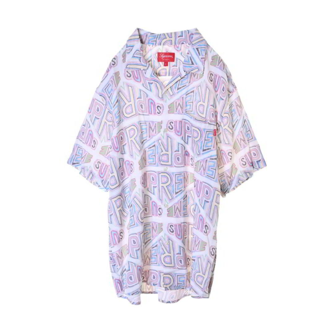 Supreme ロゴプリント オープンカラー 半袖 シャツ
