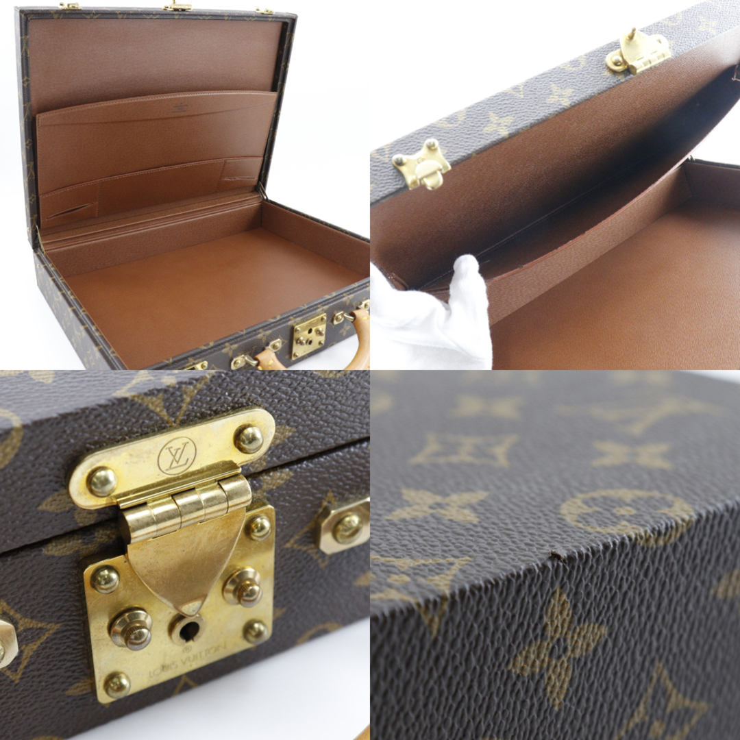 LOUIS VUITTON(ルイヴィトン)の【LOUIS VUITTON】ルイ・ヴィトン アタッシュケース プレジテント モノグラムキャンバス 茶 SO4508 ユニセックス ビジネスバッグ メンズのバッグ(ビジネスバッグ)の商品写真