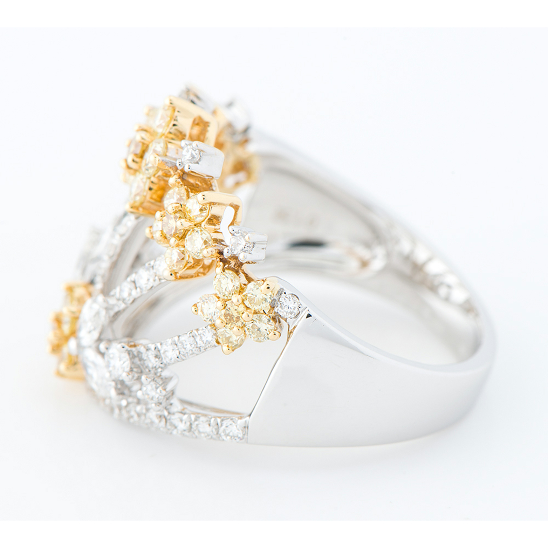 フラワーモチーフ  ダイヤモンド 計1.52 リング・指輪 レディースのアクセサリー(リング(指輪))の商品写真