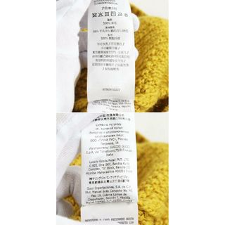 極美品●21AW GUCCI グッチ 673684 ウール100% デタッチャブルスリーブ Vネック 2WAY ケーブルニット/セーター S マスタード 伊製 正規品