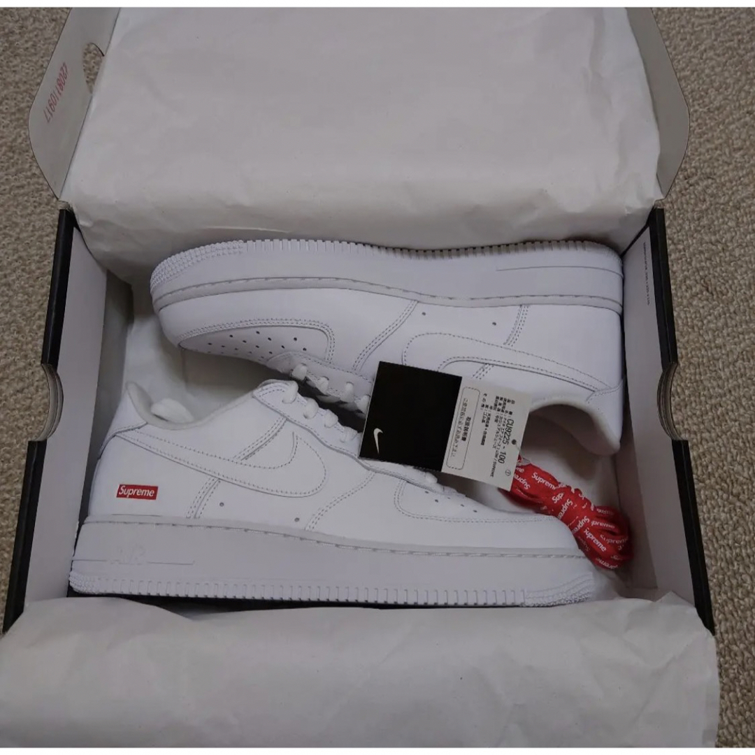 白 27.5cm NIKE Supreme AIR FORCE 1 Whit