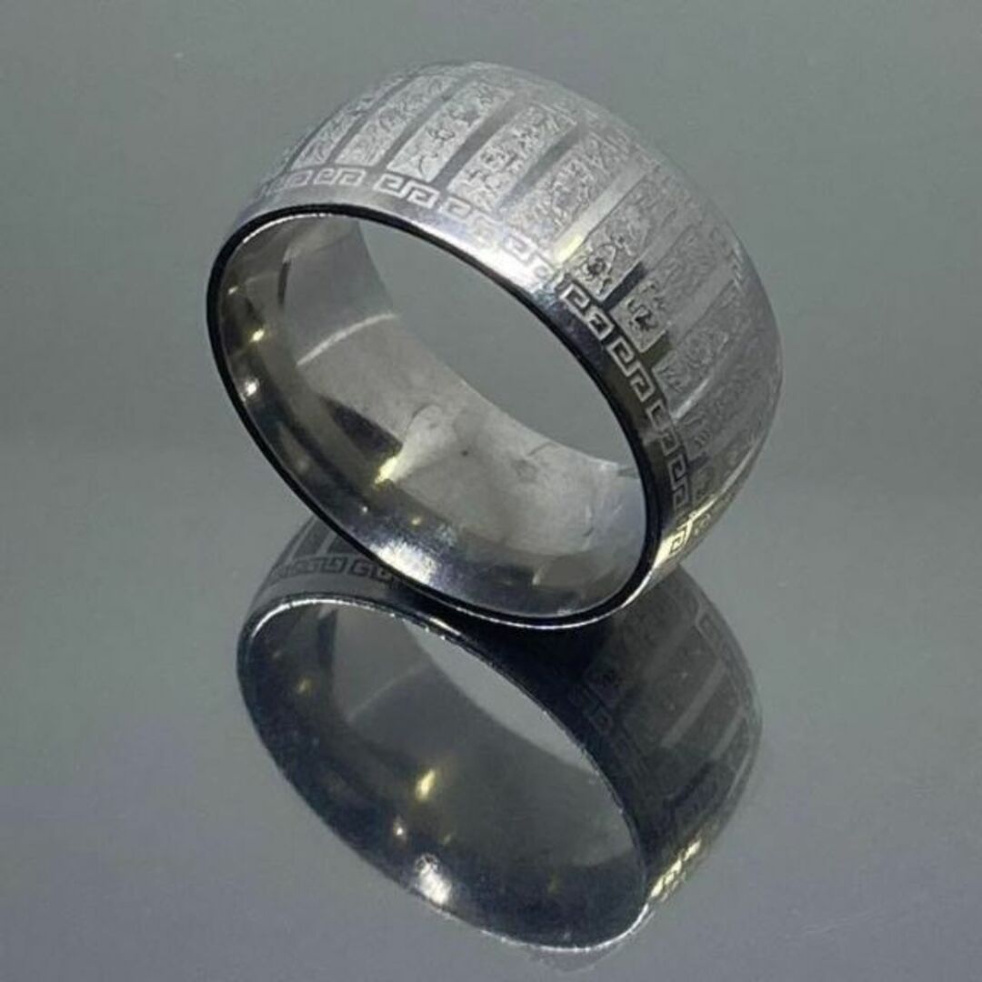 シルバー リング マントラ シール文字 中国 指輪 おしゃれ かっこいい 24号 メンズのアクセサリー(リング(指輪))の商品写真