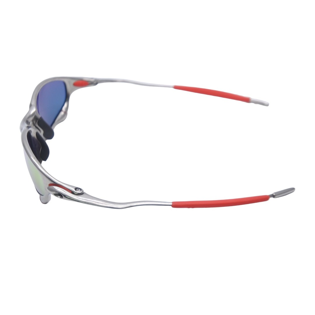 OAKLEY オークリー サングラス ジュリエット JP005866 スポーツ シルバー オレンジ 美品  52127約15cm表記サイズ