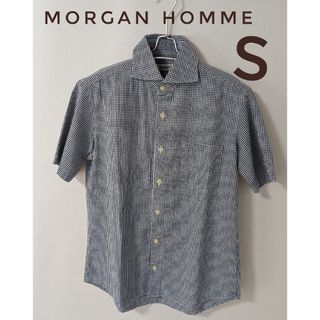 モルガンオム(MORGAN HOMME)のMORGAN HOMME モルガンオム ギンガムチェック 半袖シャツ メンズ S(シャツ)