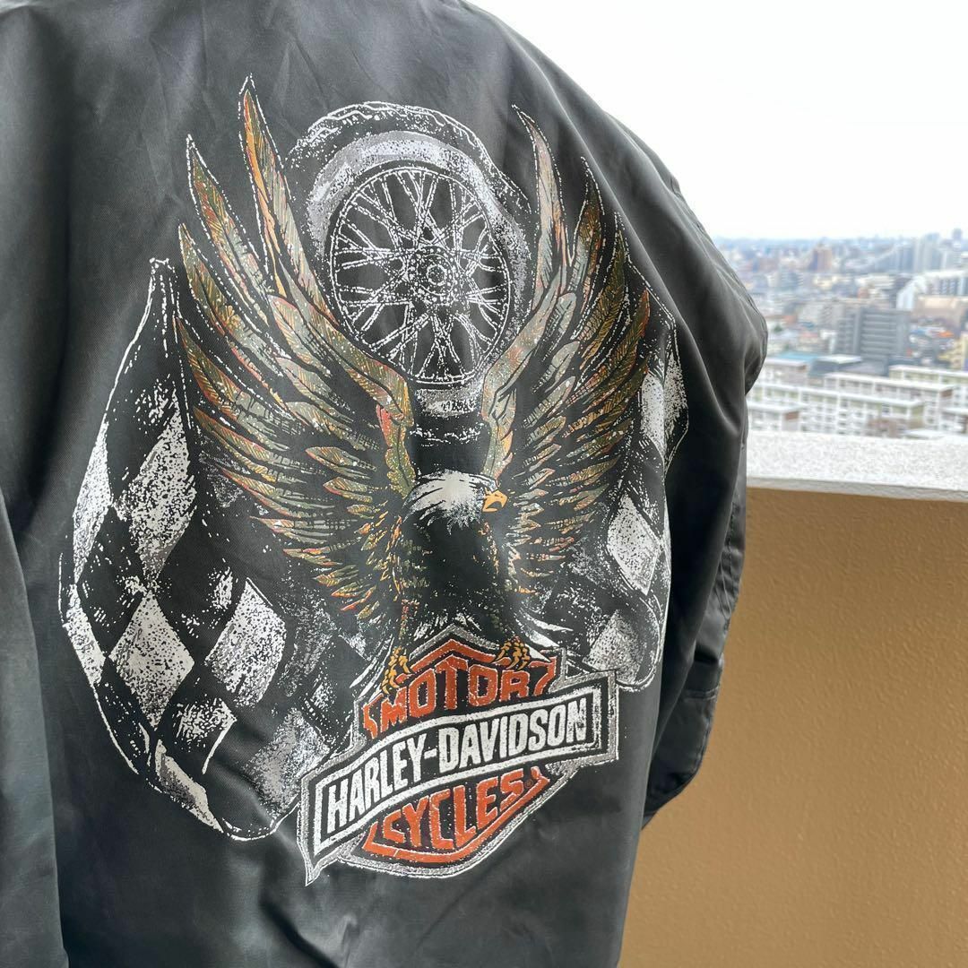 Harley Davidson - ハーレーダビッドソン 刺繍ビッグロゴブルゾン