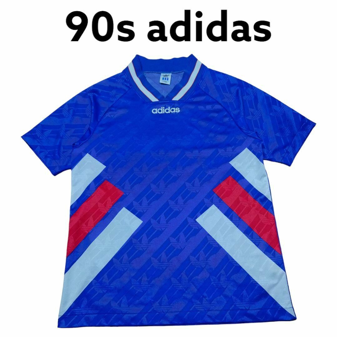 90s adidas 総柄 ゲームシャツ アディダス デサント製 ユニフォーム