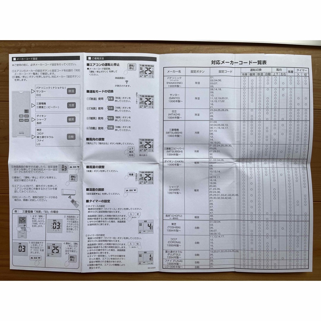 オーム電機(オームデンキ)のエアコン用リモコン OAR-N9 08-0200(1コ入) スマホ/家電/カメラの冷暖房/空調(その他)の商品写真