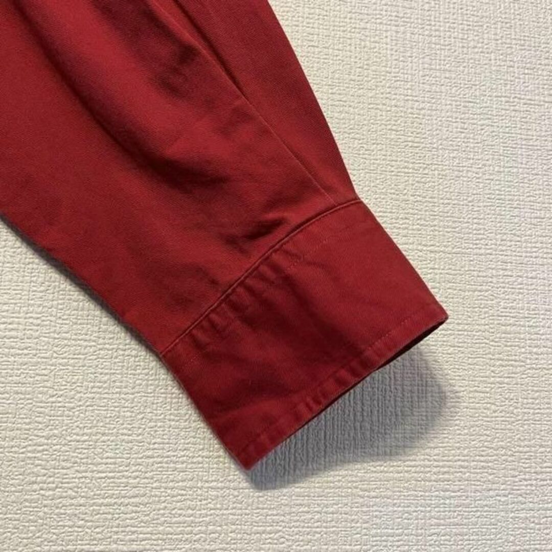 90s ラルフローレン BDシャツ レッド赤 ポニー刺繍青ネイビー USA 6