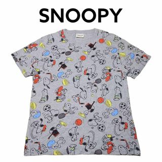 スヌーピー(SNOOPY)のSNOOPY　総柄　Tシャツ　PEANUT　マルチプリント　ピーナッツ(Tシャツ(半袖/袖なし))