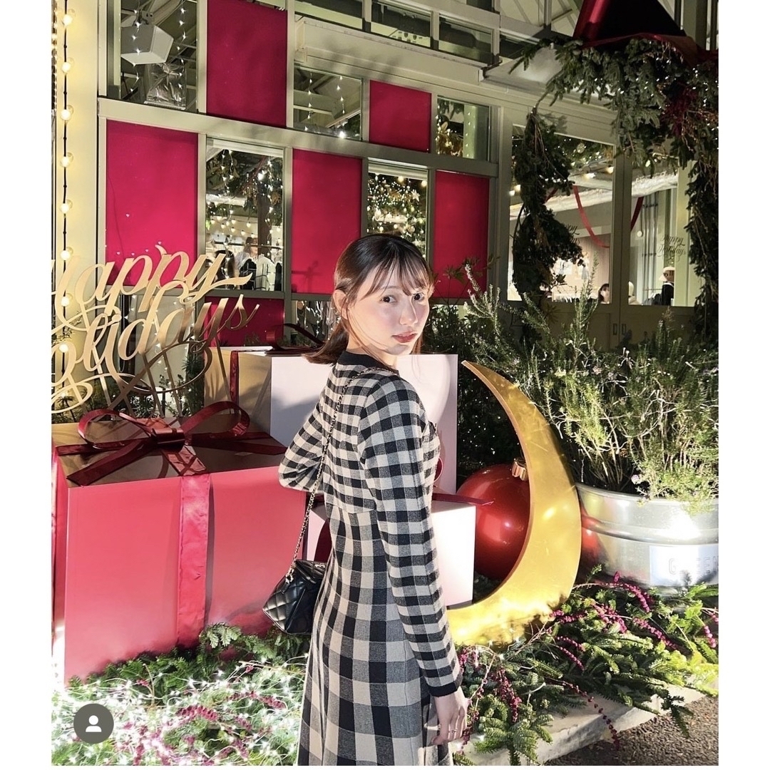 herlipto Plaid Jacquard Knit Dress 希少! - ロングワンピース