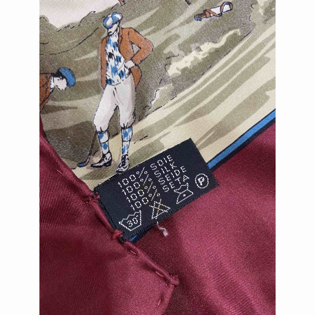 アクアスキュータム　スカーフカレ　ヴィンテージ　ゴルフ柄 レディースのファッション小物(バンダナ/スカーフ)の商品写真
