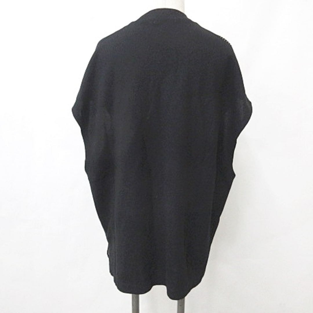 TAKEO KIKUCHI(タケオキクチ)のタケオキクチ カットソー プルオーバー 丸首 フレンチスリーブ 黒 F レディースのトップス(カットソー(半袖/袖なし))の商品写真
