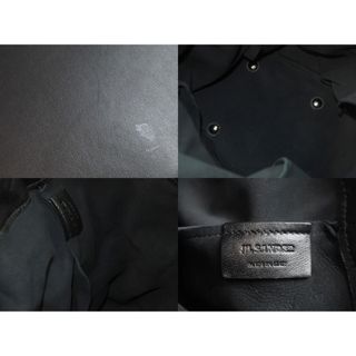 JIL SANDER ジルサンダー カゴバッグ ジュートバケット ショルダーバッグ ロゴ文字 ベージュ シルバー金具 レザー 美品  52131