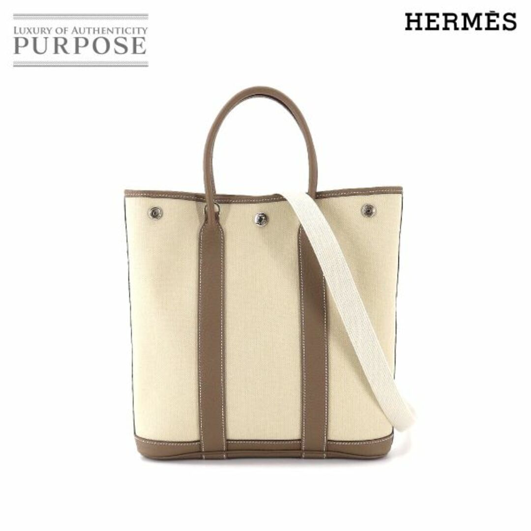 未使用 展示品 エルメス HERMES ガーデンファイル PM 2way トート ショルダー バッグ トワルミリタリー ネゴンダ エトゥープ ベトン Z刻印 VLP 90176058