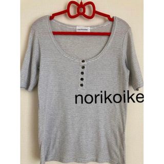 ノリコイケ(norikoike)の日本製norikoike 半袖ブラウス　トップス　夏服TシャツMサイズ(シャツ/ブラウス(半袖/袖なし))