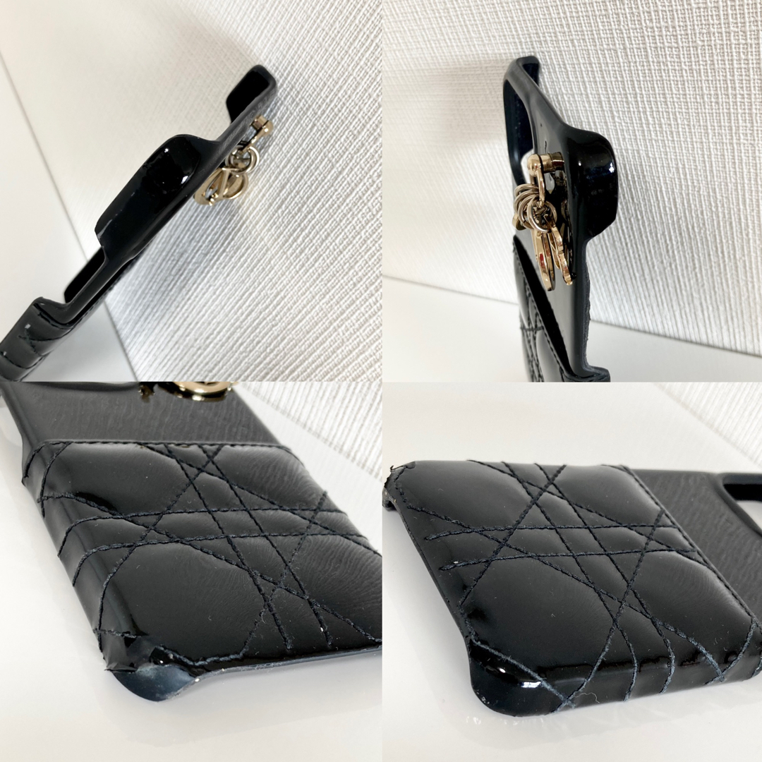 Dior レディディオール カナージュ iPhone 13 Pro エナメル 黒