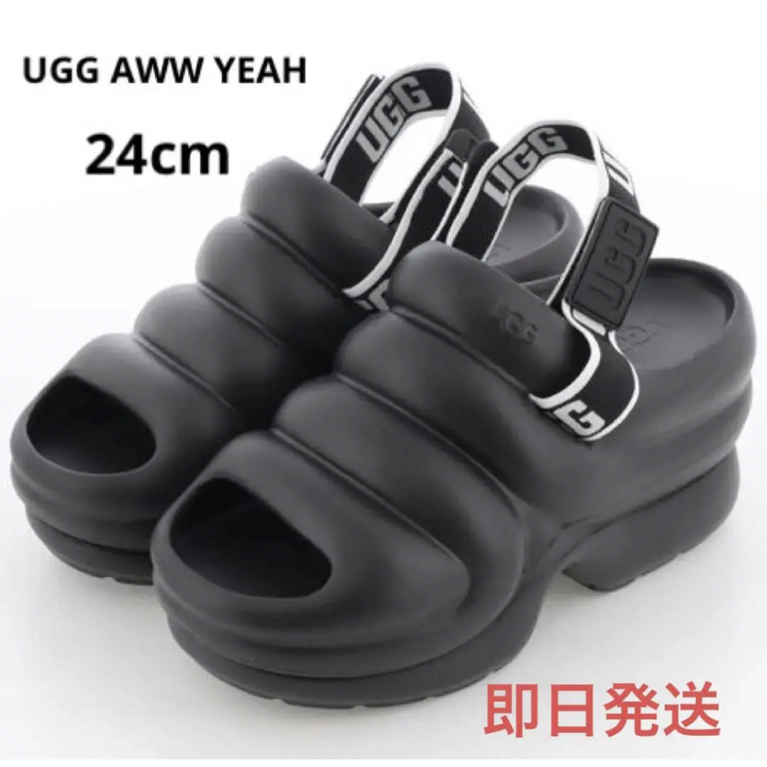 UGG AWW YEAH / アグ アー イヤー サンダル 23cm ブラック | geotech