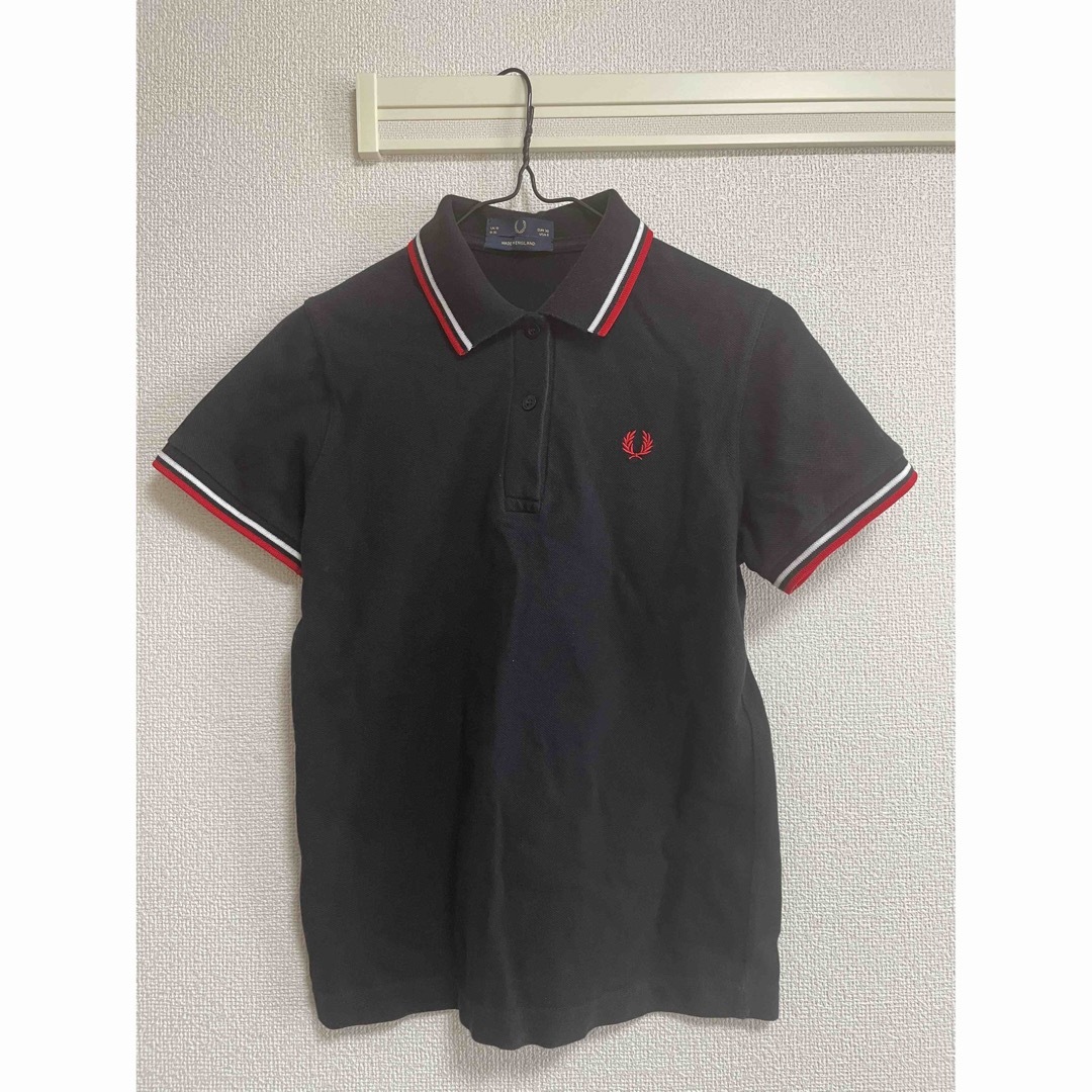 フレッドペリー　FREDPERRY ポロシャツ　英国製　黒赤白　US10