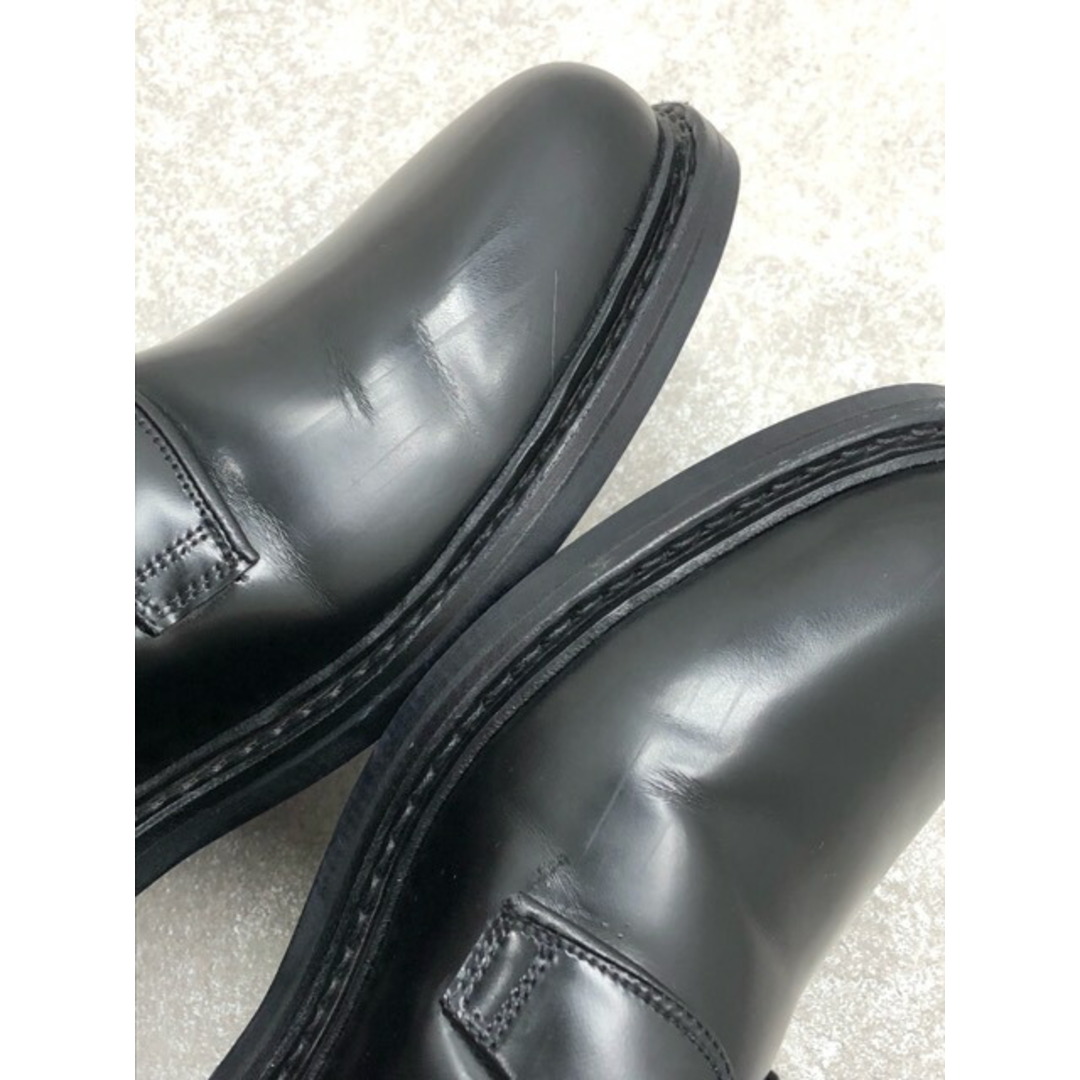 Jalan Sriwijaya(ジャランスリウァヤ) 98348 / 1663 BLACK HI SHINE プレーントゥ レザー シューズ サイズ8 26.5〜27.0cm【中古】【007】
