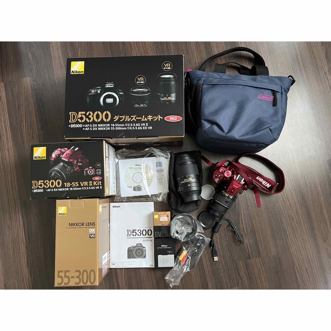 Nikon - Nikon D5300 ダブルズームキット レッド 収納バック付きの通販