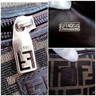 美品 希少 入手困難 オールド フェンディ ショルダーバッグ ズッカ柄 ブラウン