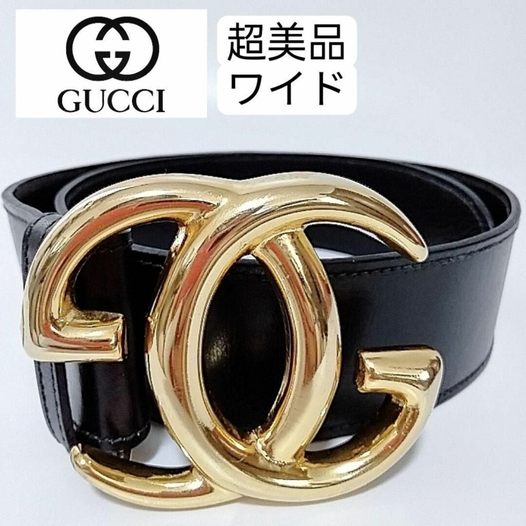 送料サービス 超美品 GUCCI GGロゴマーク ドレスベルト ゴールド レディース 