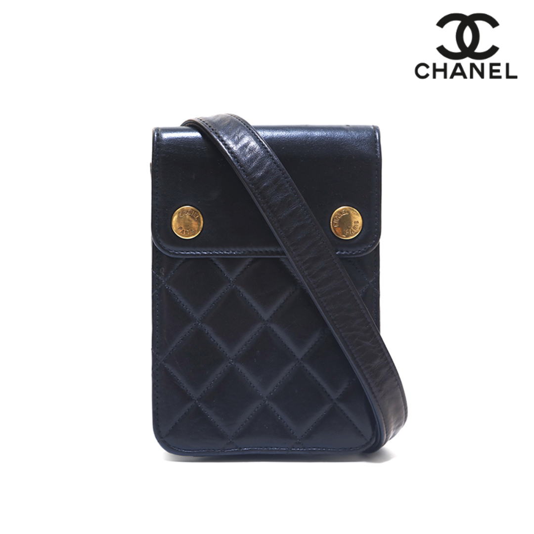 シャネル CHANEL マトラッセ ラムスキン GD金具 ショルダー ポーチ