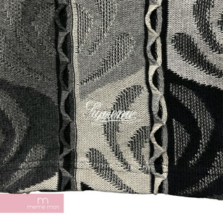 Supreme 2022SS Abstract Textured Knit Short Black シュプリーム アブストラクトテクスチャードニットショーツ ショートパンツ ハーフパンツ 総柄 ロゴ刺繍 ブラック×グレー サイズL【230718】【新古品】【me04】