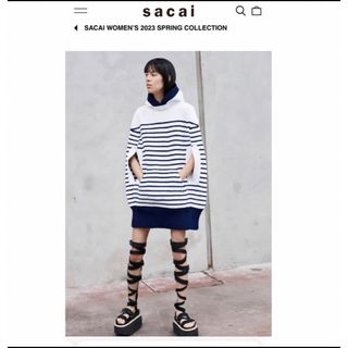 sacai  ボーダー ノースリーブ