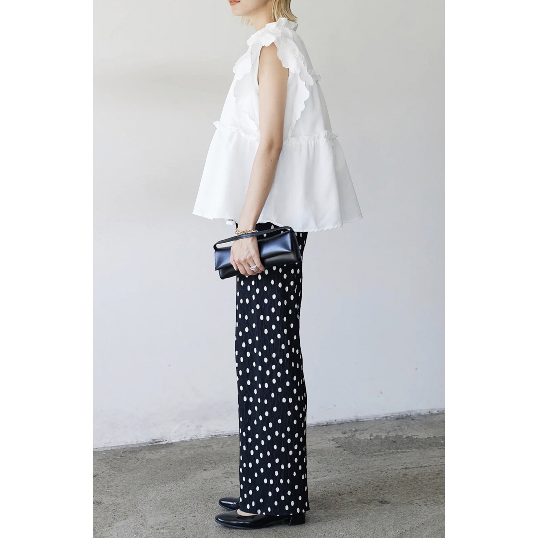 限定❗️大人気❗️完売品❗️再再入荷❣️美脚ドットリラックスパンツ frene 1
