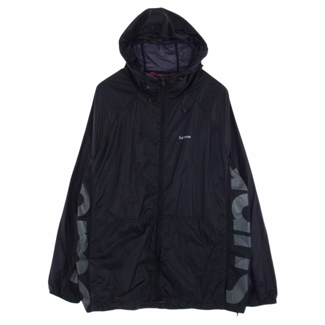 約60cm裄丈Supreme シュプリーム ナイロンジャケット 22SS Ripstop Hooded Windshell リップストップ フーデッド ウィンドシェル ジャケット パーカー ナイロン ブラック系 M