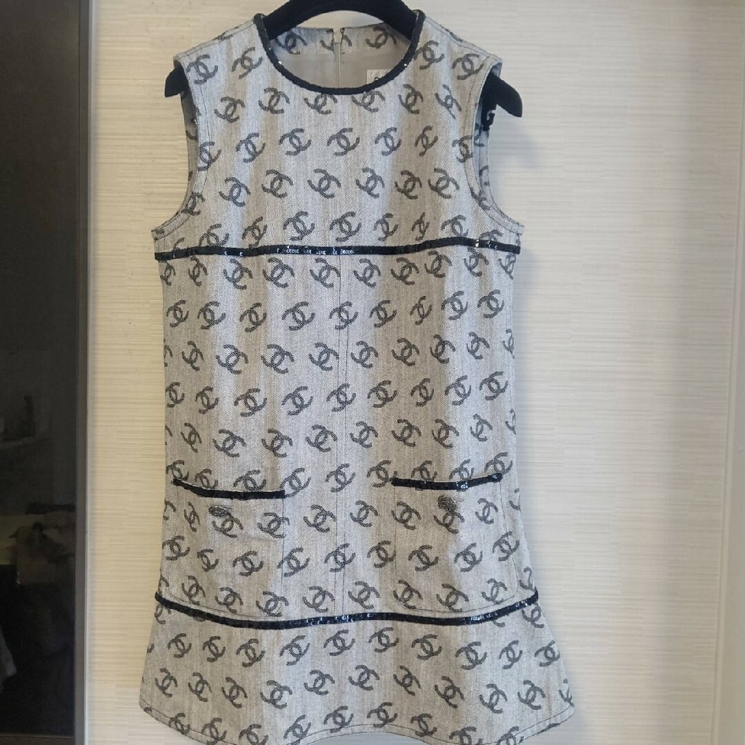 sale♡CHANEL♡ココマークワンピース♡一条響♡ひめかちゃん着用 ♡新品‼︎CHANEL ロゴたくさんワンピース♡
