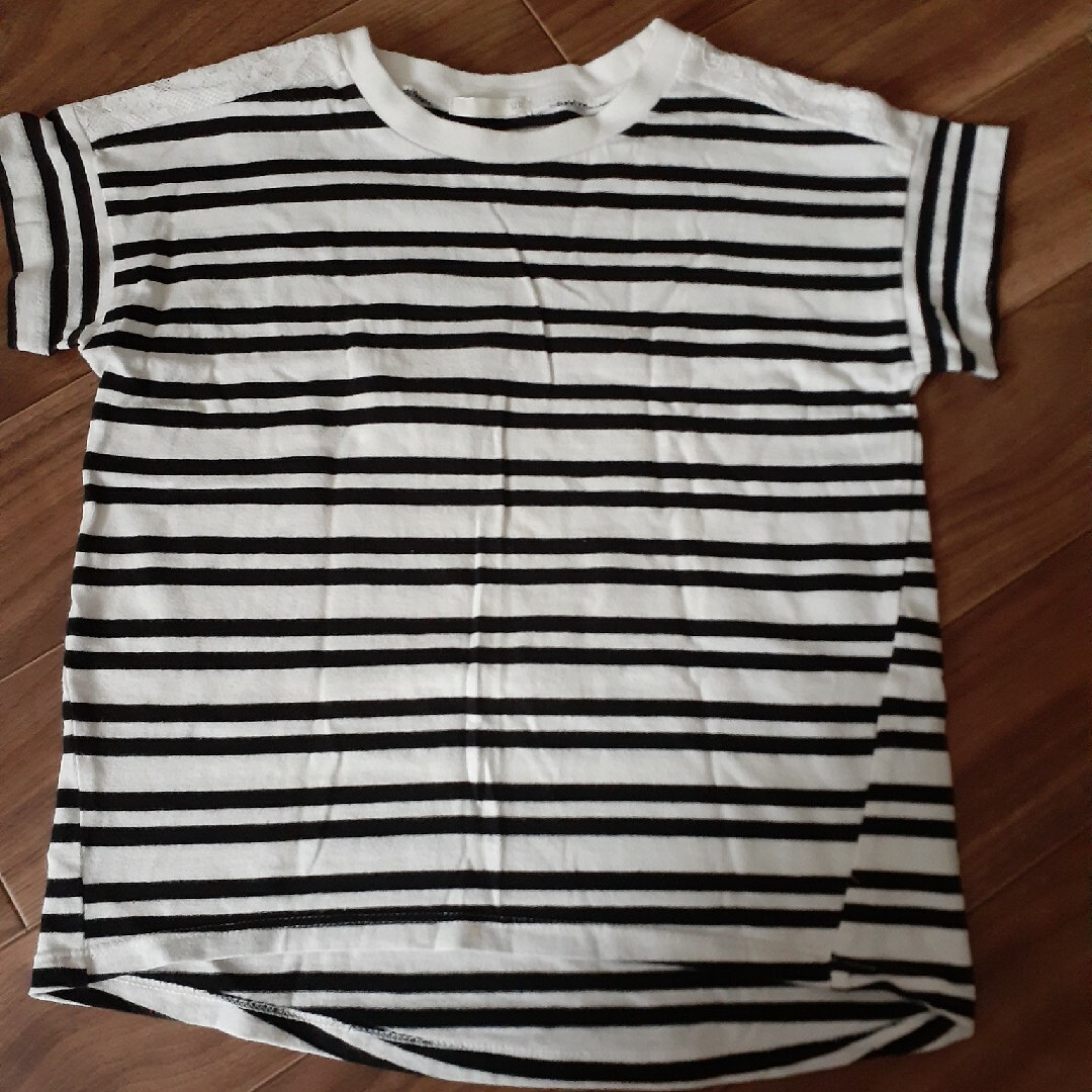 GU GU 120サイズ ボーダー半袖Tシャツ2枚(黒・グリーン)の通販 by いちご tiny I manon ボーダー半袖Tシャツ