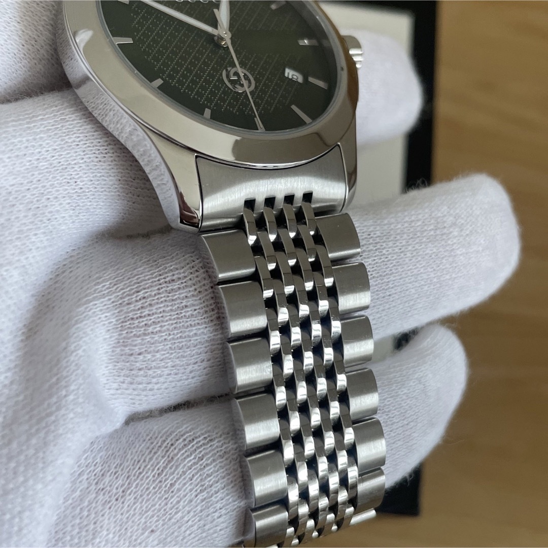 Gucci - 新品同様 極美品 グッチ 腕時計 Gタイムレス グリーン メンズ