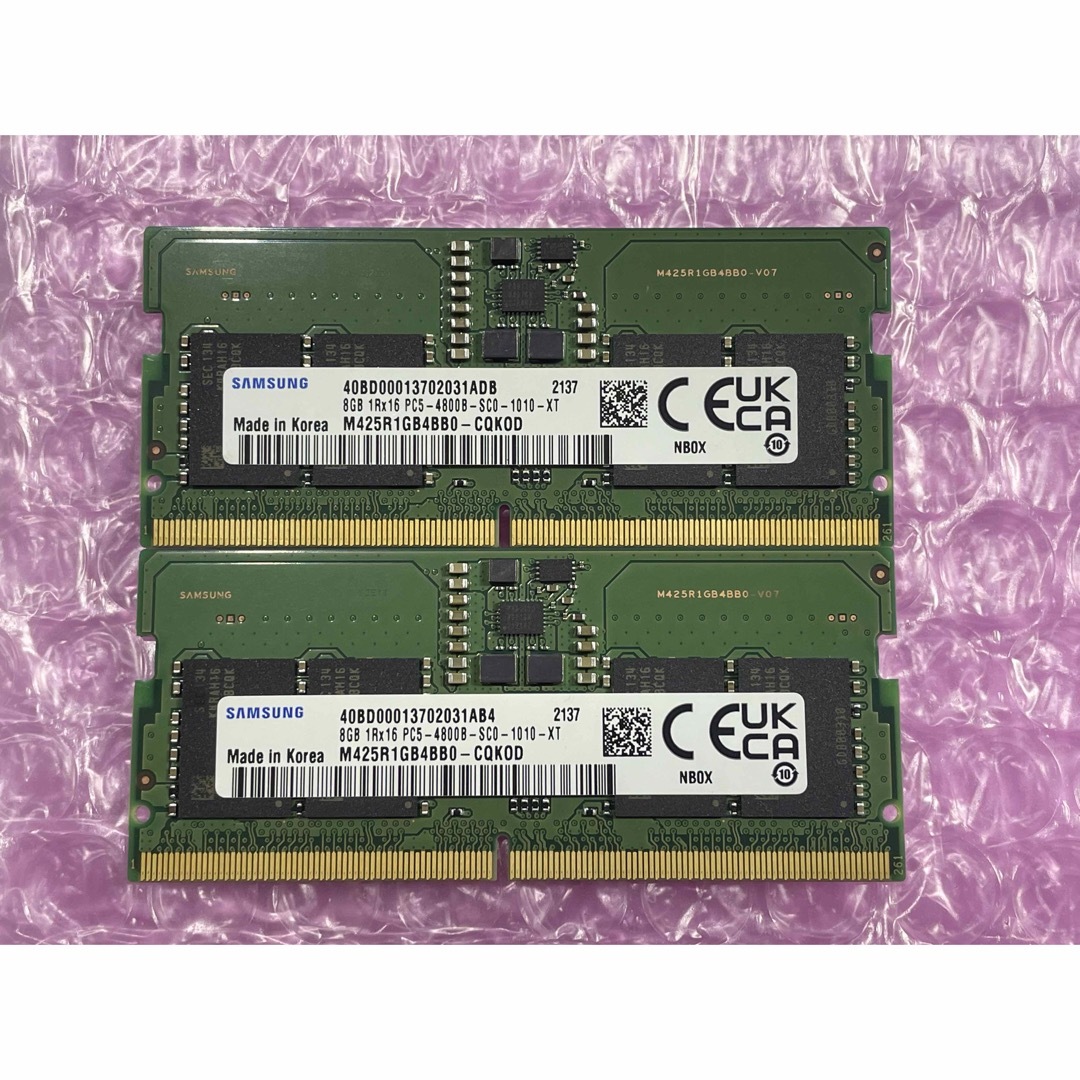 SAMSUNG PC5 4800 8GB×2（16GB）DDR5 SO-DIMM