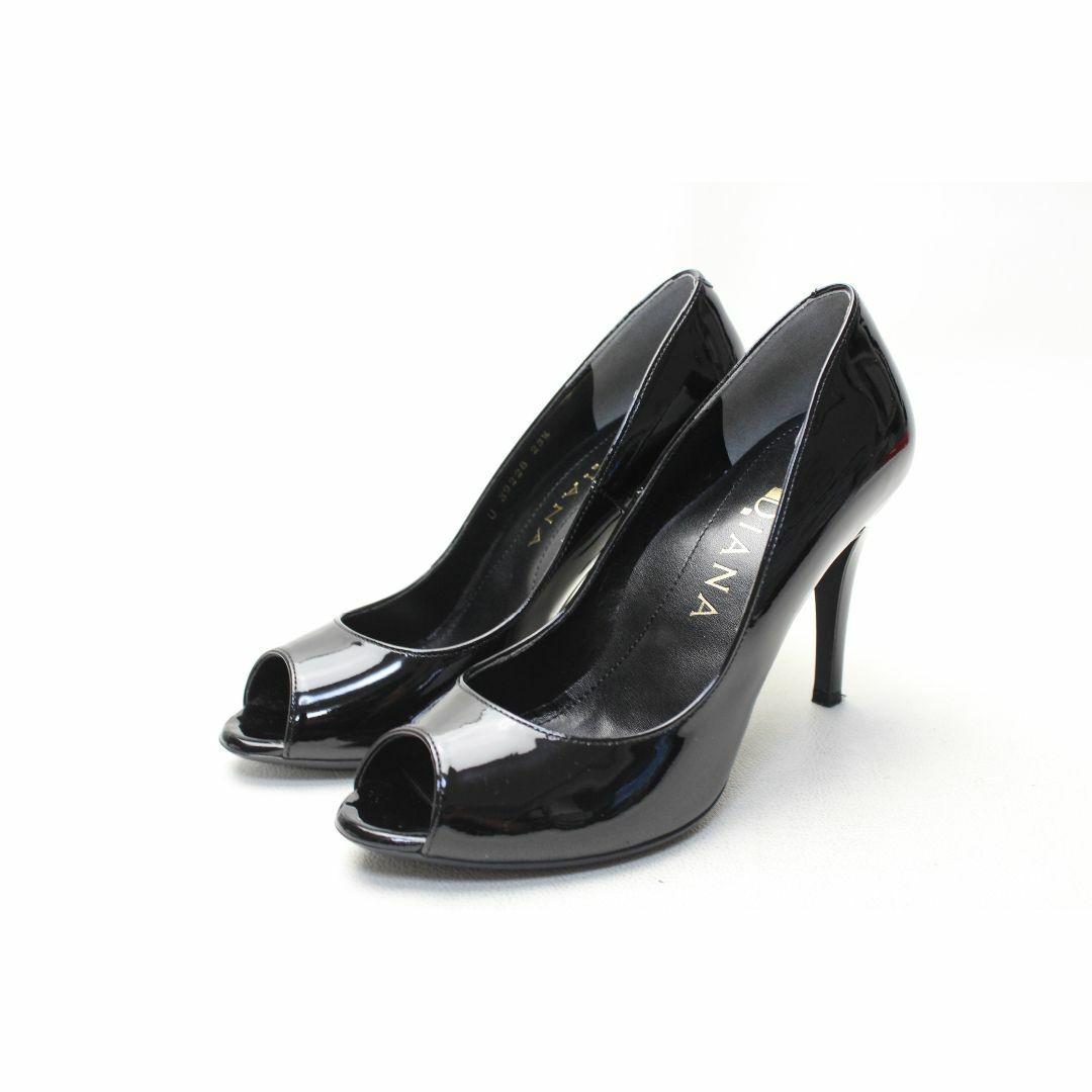 DIANA(ダイアナ)のDIANA ルフリー エナメルオープンパンプス(23.5ｃｍ)美品 レディースの靴/シューズ(ハイヒール/パンプス)の商品写真
