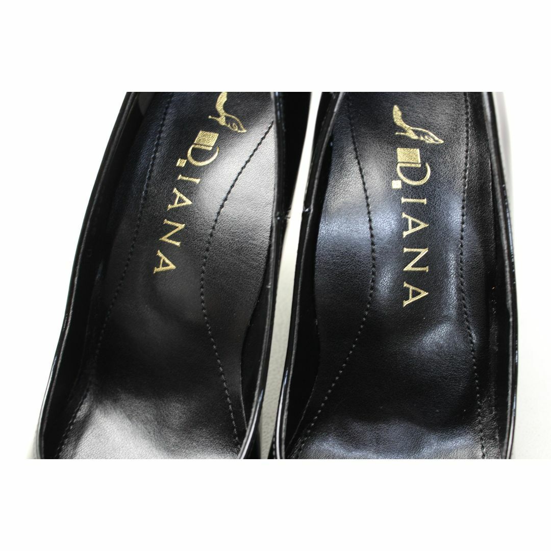 DIANA(ダイアナ)のDIANA ルフリー エナメルオープンパンプス(23.5ｃｍ)美品 レディースの靴/シューズ(ハイヒール/パンプス)の商品写真