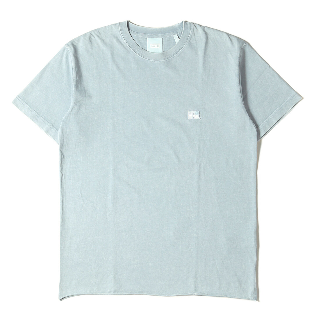 KITH NYC キス ニューヨークシティー Tシャツ サイズ:S 21AW Russell Athletic ラッセル アスレチック オーバーダイ加工 クルーネック Tシャツ LAX Tee ブルー(Helium) トップス カットソー 半袖 コラボ【メンズ】【美品】Tシャツ/カットソー(半袖/袖なし)